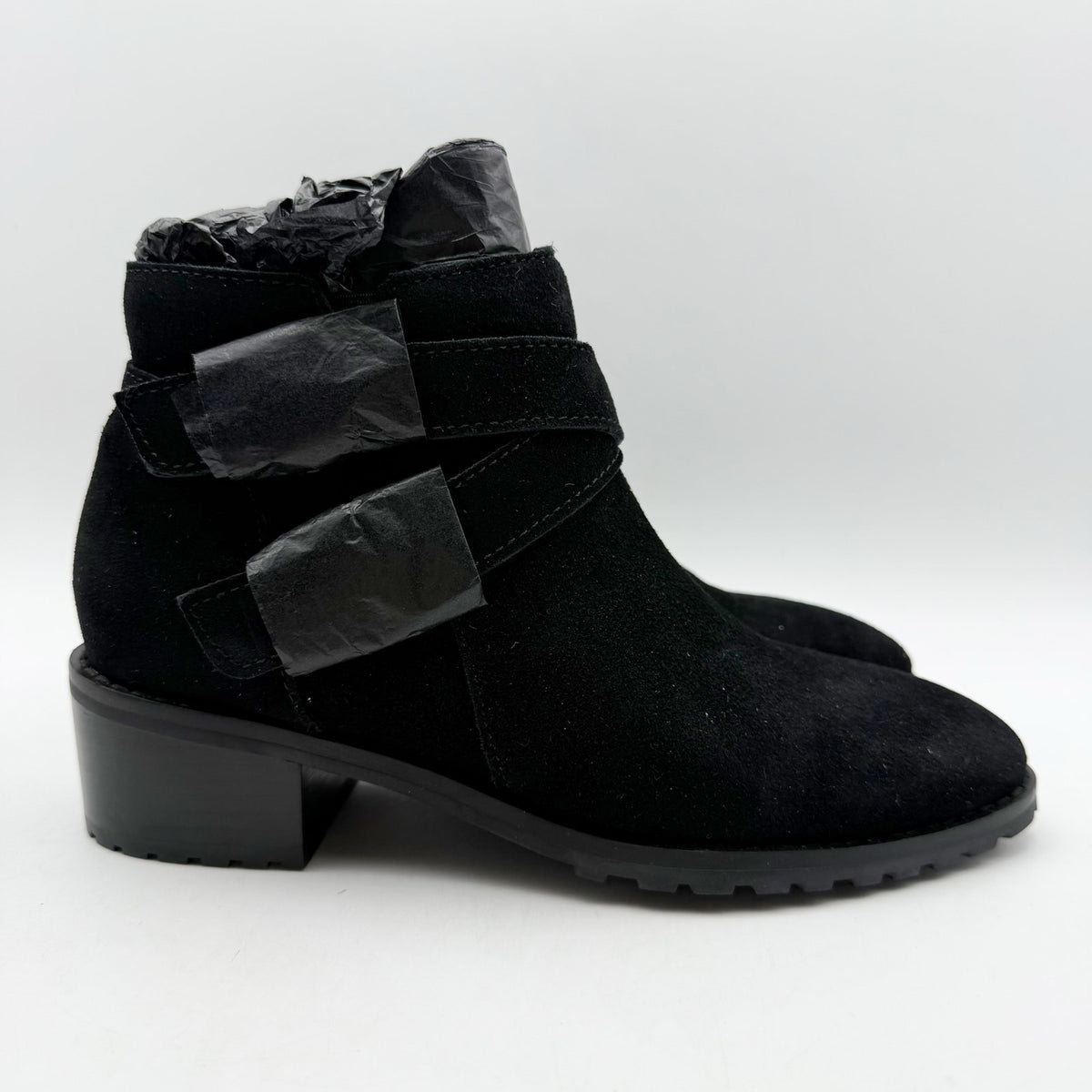 Blondo Womens Sway Ankle Booties Size 6.5 M Black Suede Waterproof NWOB