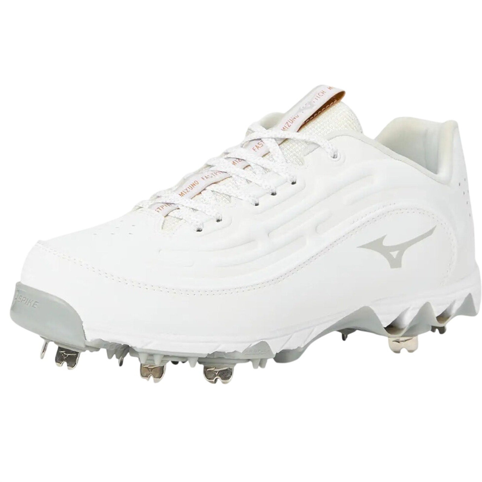 Mizuno Womens Swift 8 Low Softball Cleats Size 11 White 9-Spike Metal NWOB