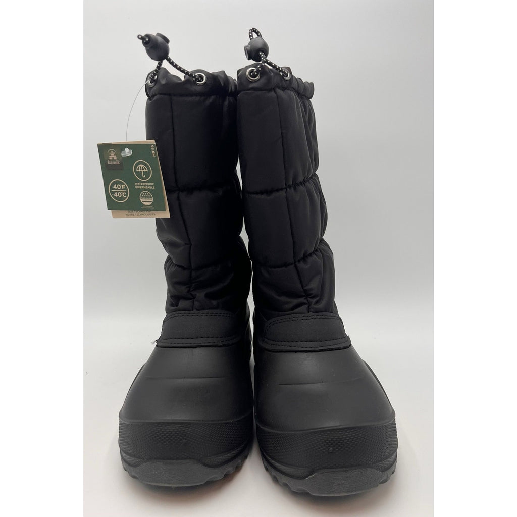 Kamik Big Kids Snowcozy Winter Boots Size 6 EU 38 Black Waterproof NIB