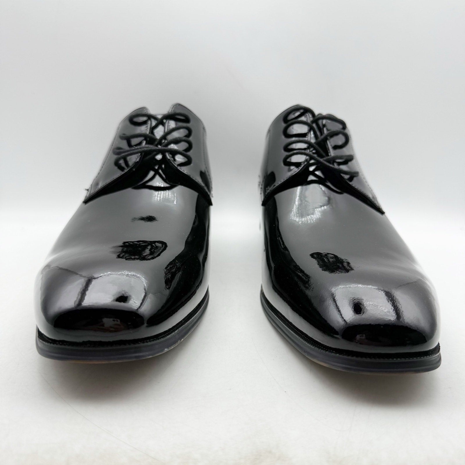 FLORSHEIM Mens Tux Plain Toe Oxford Dress Shoes 13 EEE Black Patent Leather NIB
