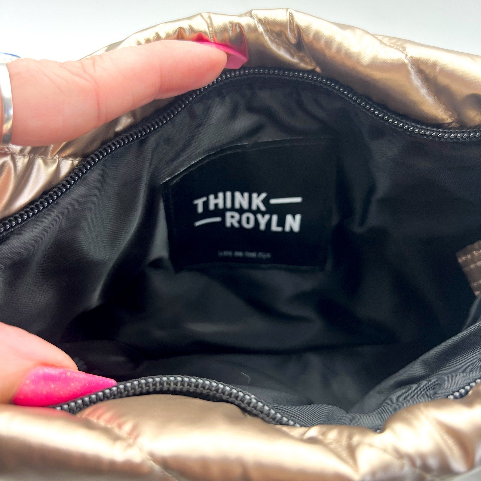THINK ROYLN Diagonal Bum Bag 2.0 Pearl Cashmere One Size Purse NWT
