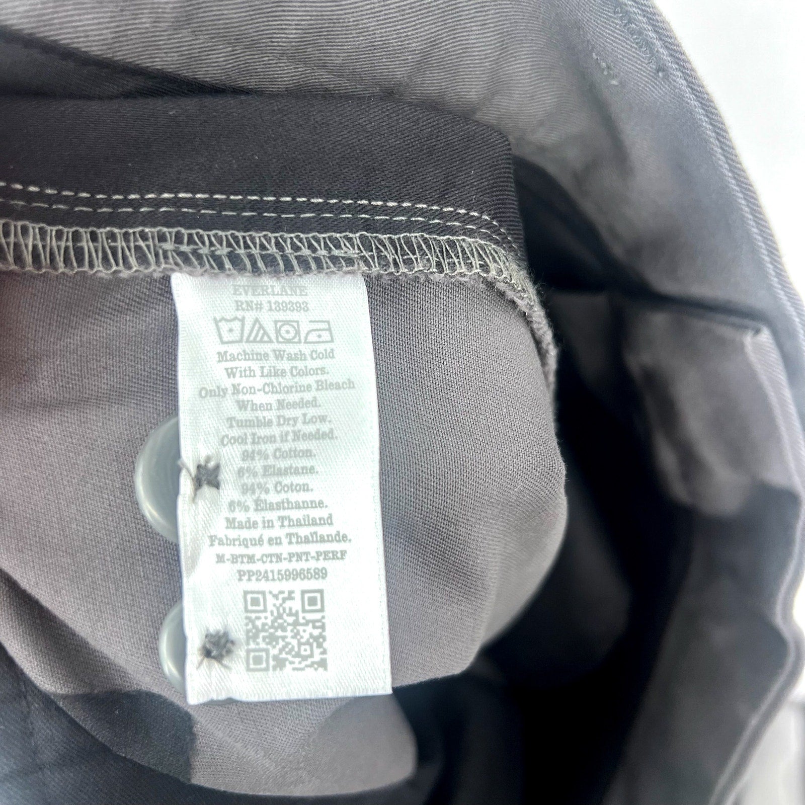 EVERLANE UNIFORM Men's The Performance Chino 36x34 Slate Grey Stretch Pants NWT