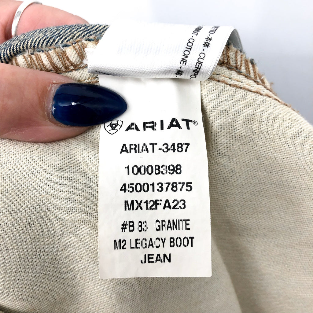 ARIAT Mens M2 Relaxed Legacy Boot Cut Jeans 40x34 Blue Wash Granite NWT