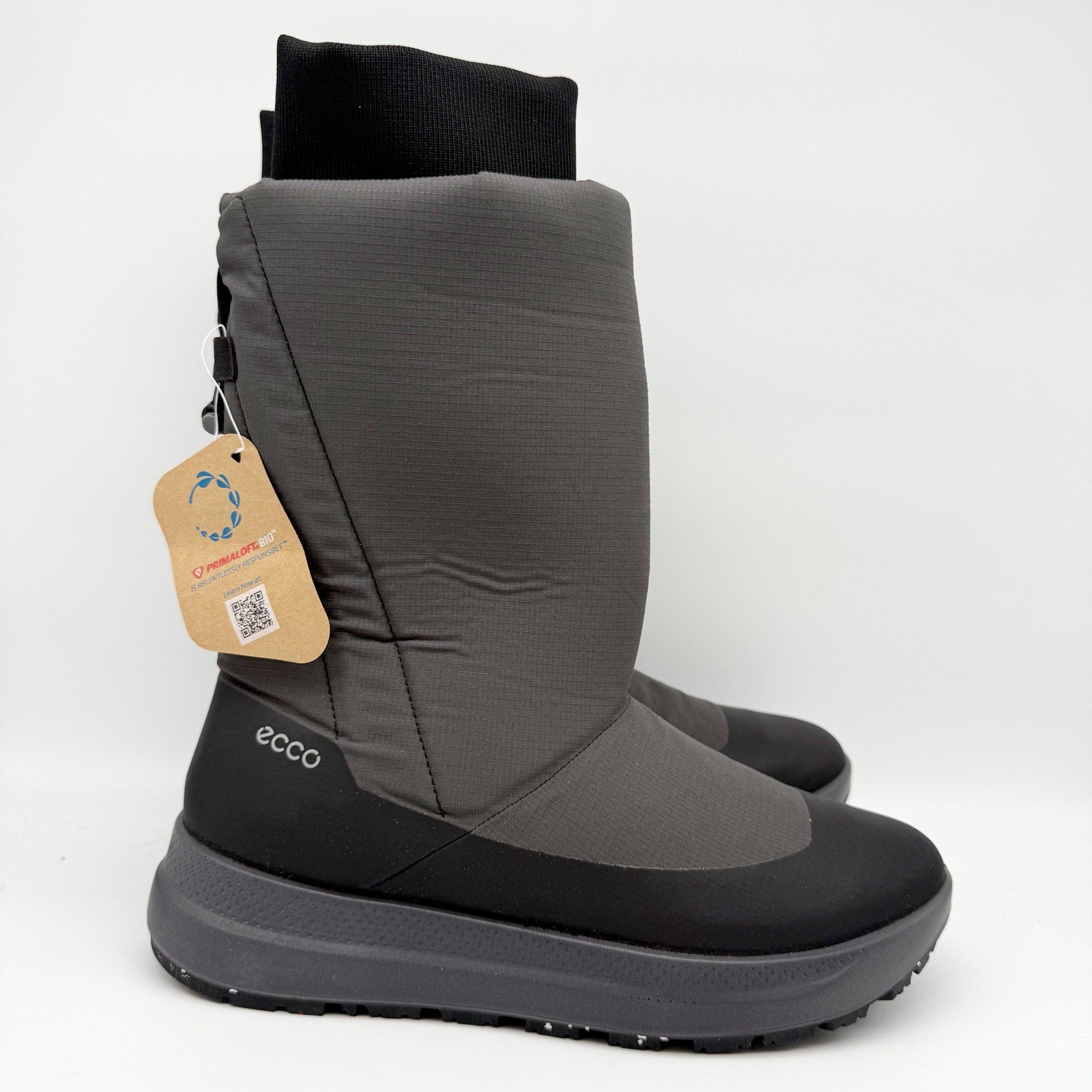 ECCO Sport Womens Solice Arctic Snow Boots EU 39 US 8.5 Grey Waterproof NWOB
