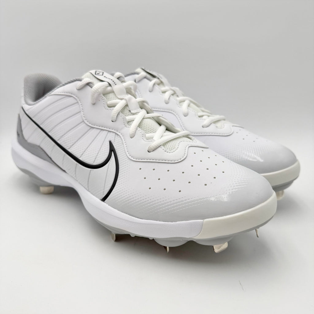 Nike Mens Alpha Huarache Varsity 4 Metal Baseball Cleats US 13 White Silver NWOB