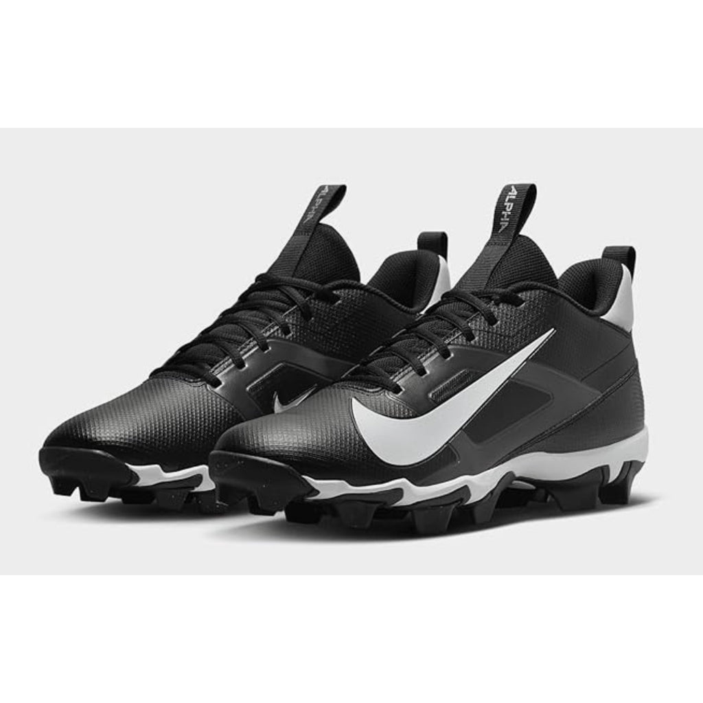 Nike Kids Alpha Menace 4 Shark Football Cleats Size 13 Black Grey White NWOB
