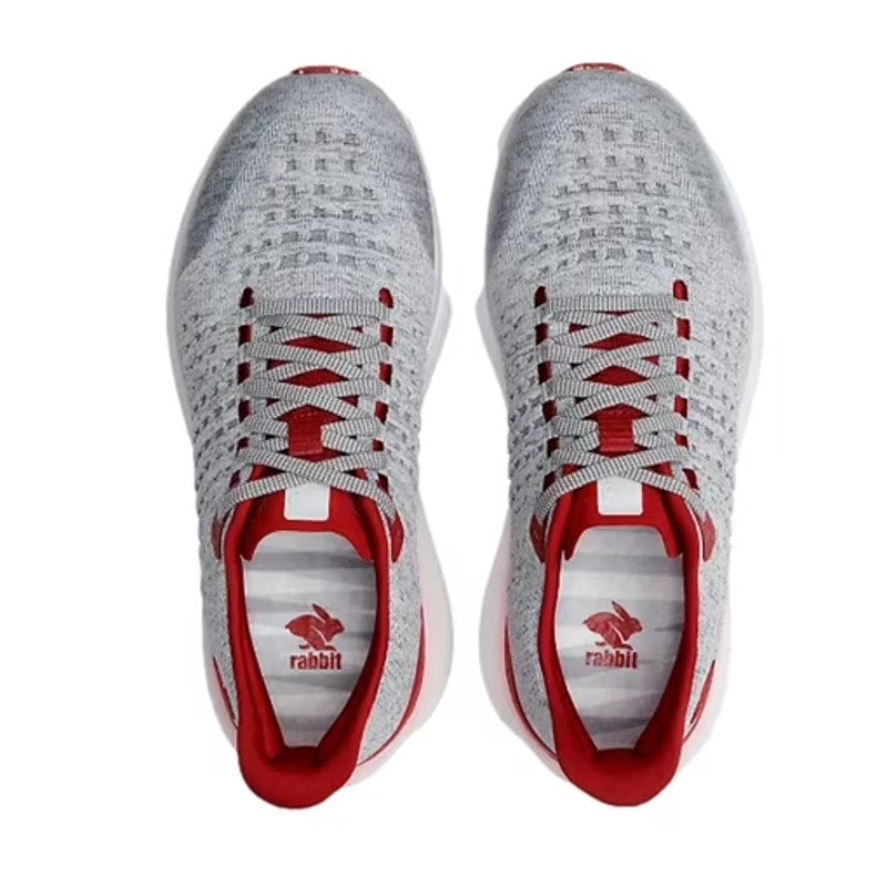 Rabbit Mens Dream Chaser Running Shoes Size 11.5 Gray Red Athletic Sneakers NIB