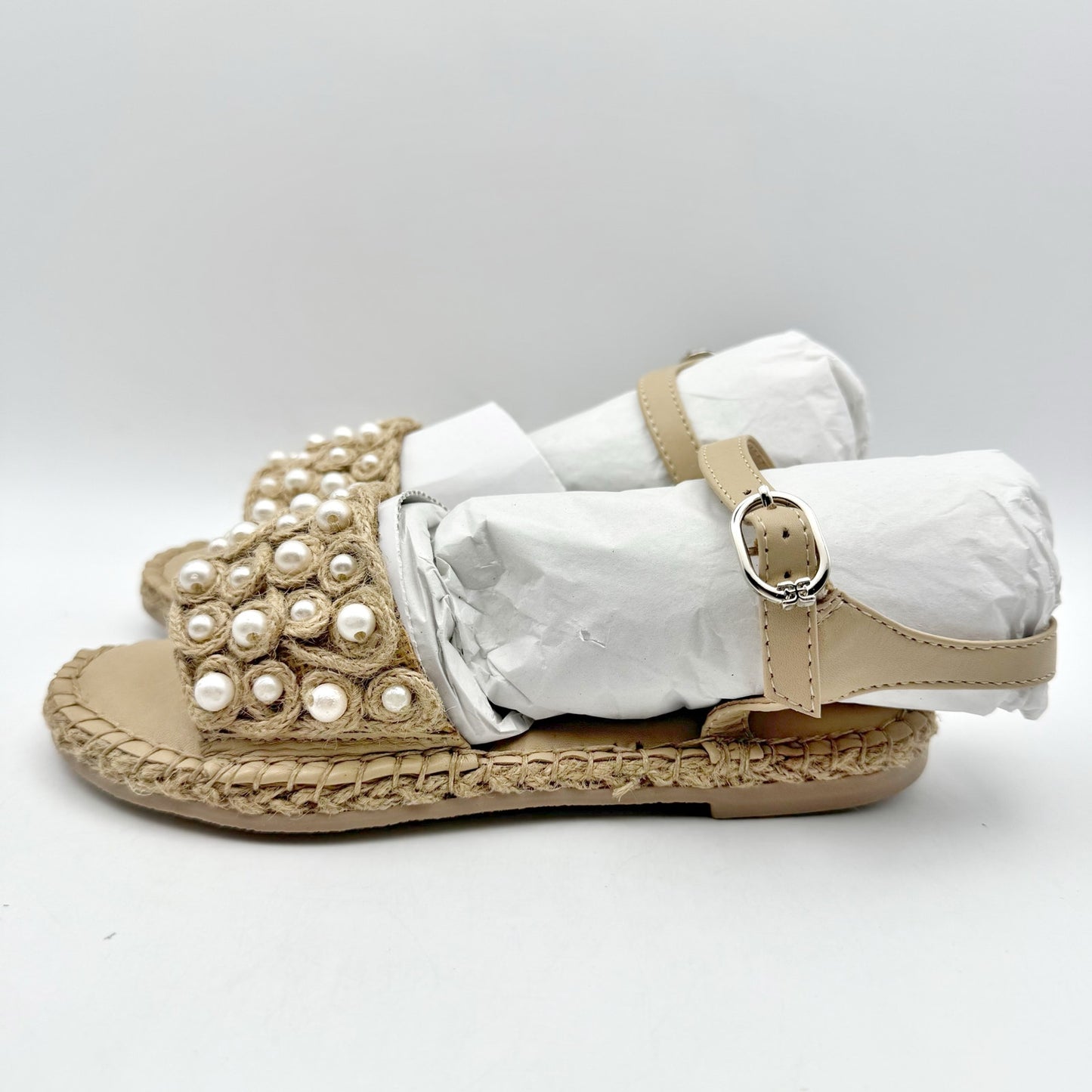 Sam Edelman Kids Holly Sandals US 1 M EU 32 Natural Beige Linen NIB