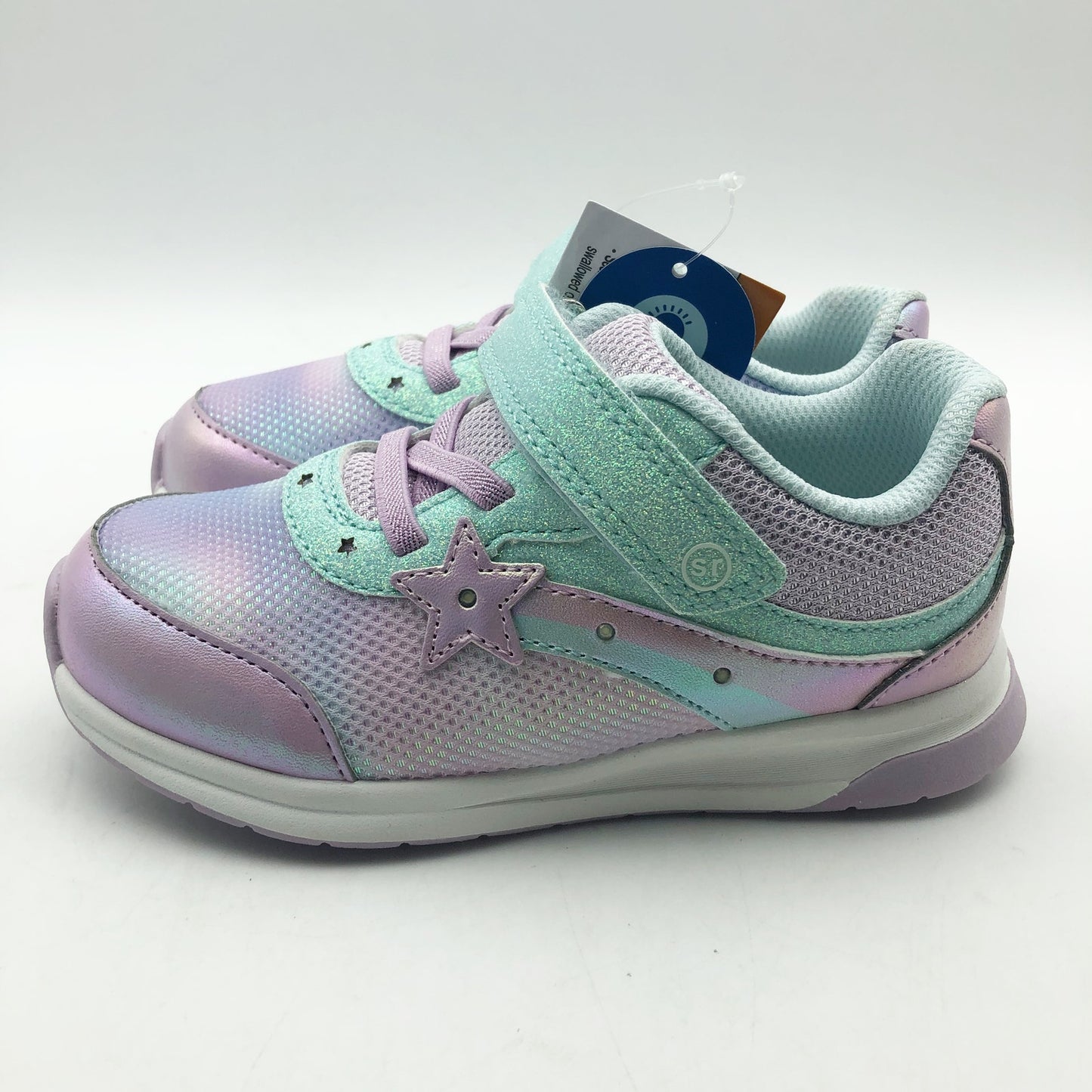 Stride Rite Girl SR Starlight Aqua Sneakers 10 Wide Toddler Shoes Turquoise NIB