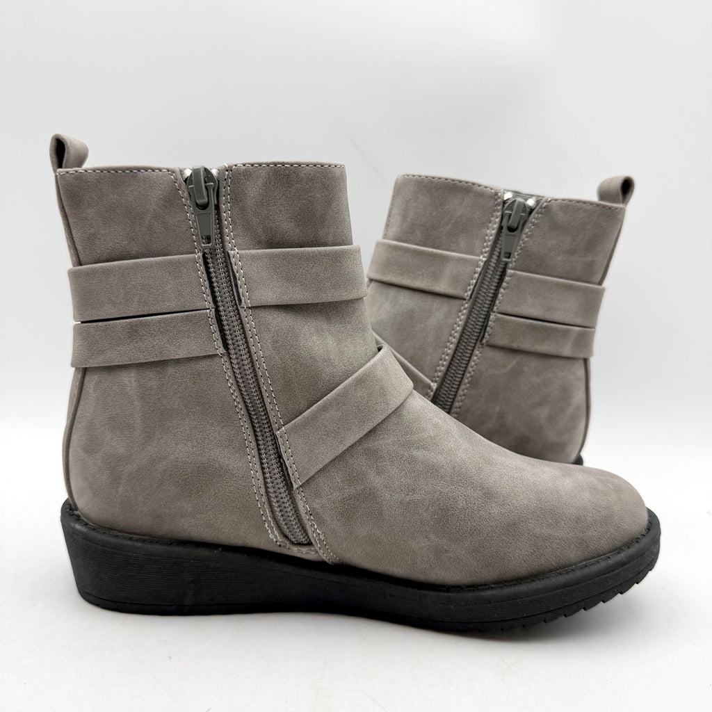 Blowfish Malibu Girls Clover Ankle Boots US 2 EU 33 Grey NWOB
