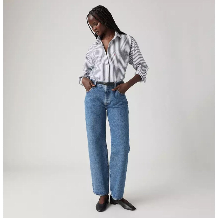 LEVI'S Womens 501 90s Ankle Jeans 32x27 US 14 Blue Shout Out Stone A91500010 NWT