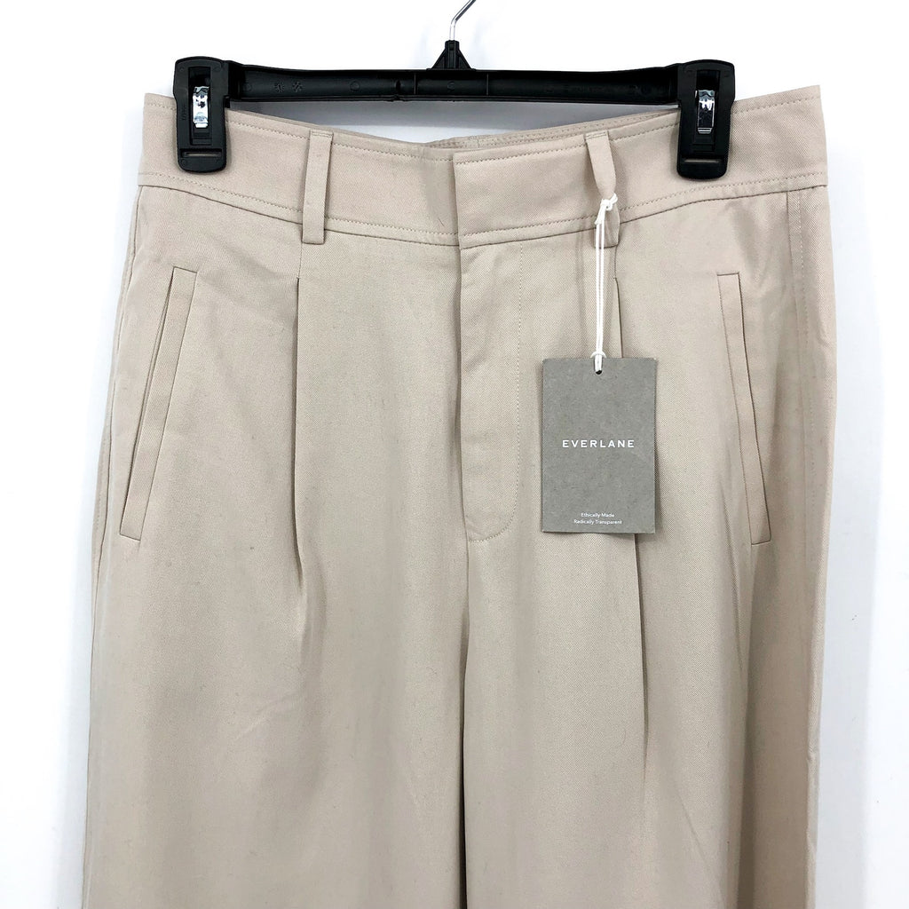 EVERLANE Women's Way High Drape Pants Size 12S Khaki 29" Inseam Sandstone NWT