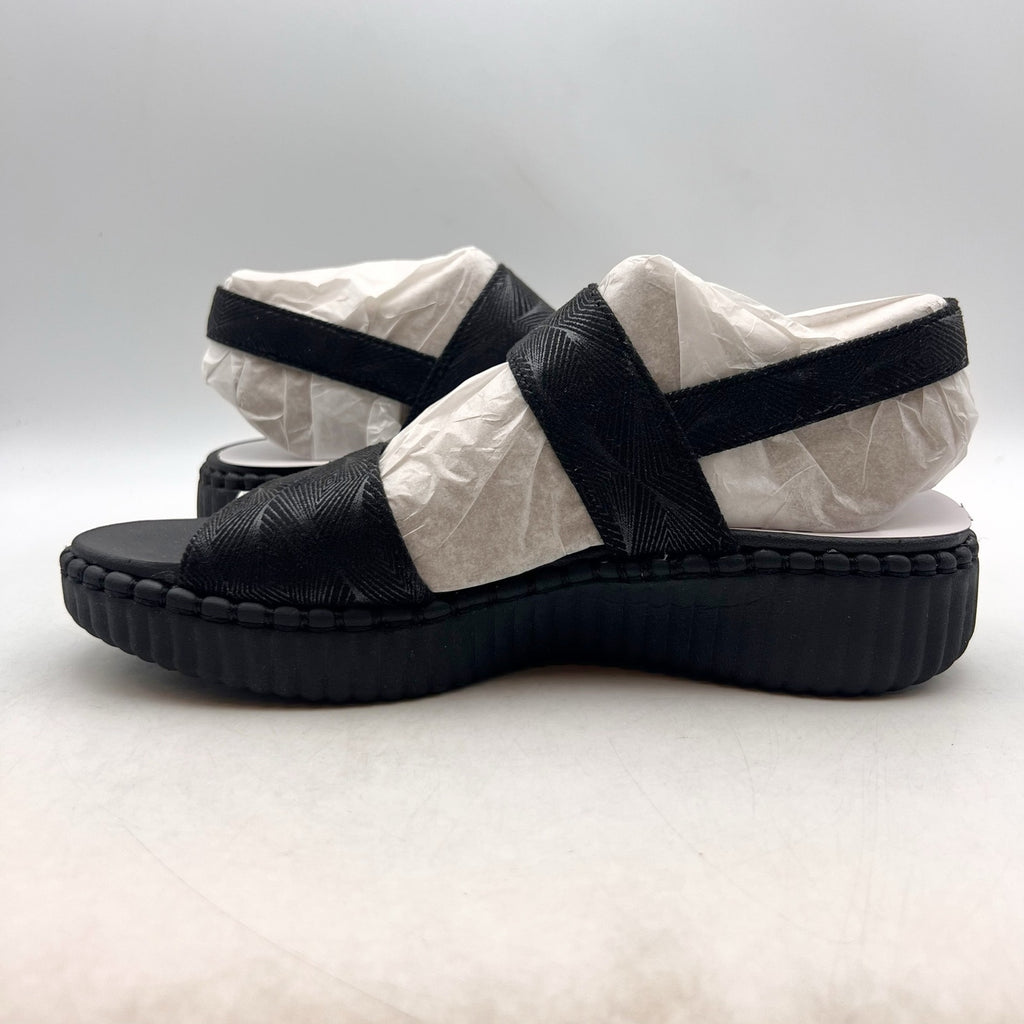 SKECHERS Womens Wilshire Boulevard Illusion of Love Sandals Size 7 Black NIB