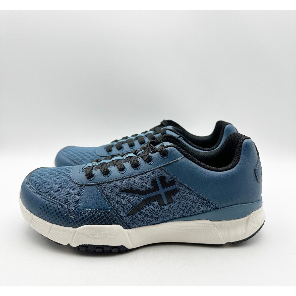 KURU Quantum Athletic Shoes MENS 7 or WOMENS 8.5 WIDE Blue Black Sneakers NWOB