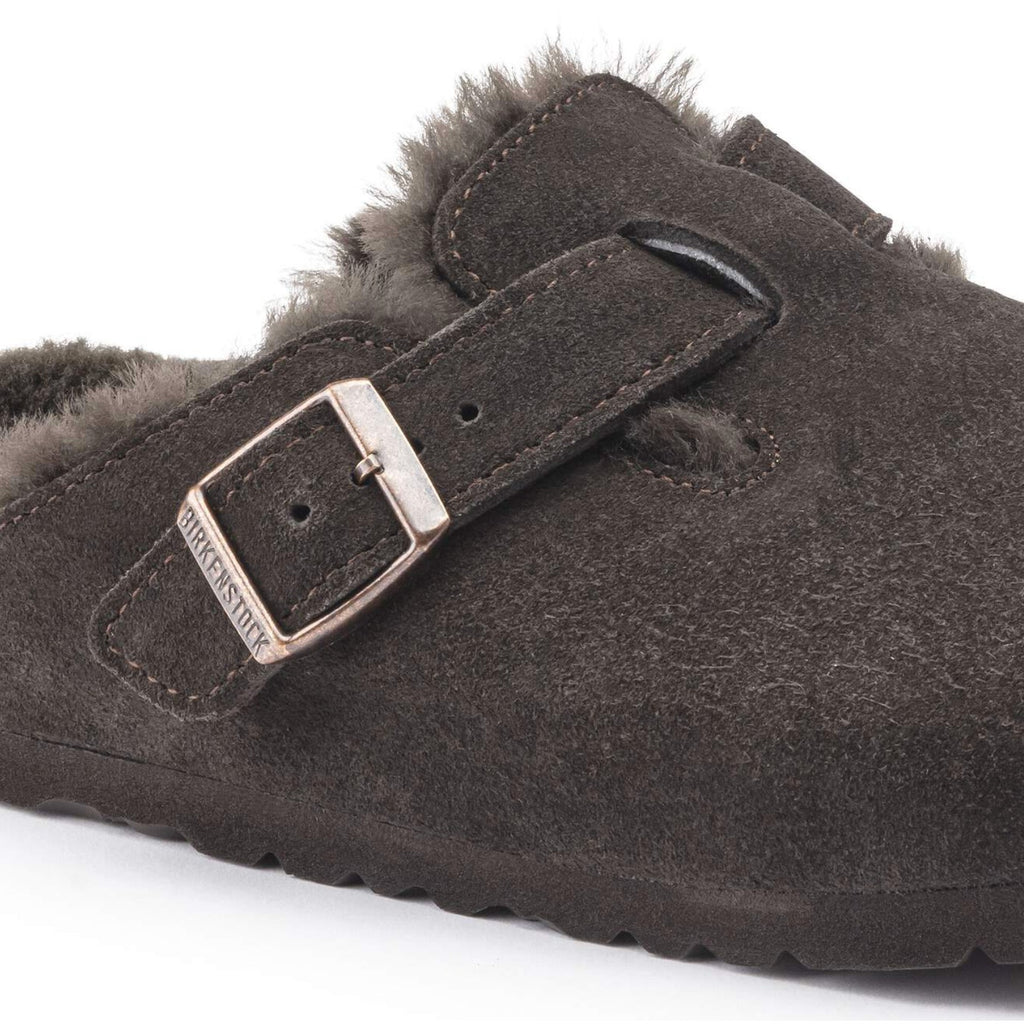 Birkenstock Boston Shearling Clogs EU 41 Womens 10 Mens 8 Mocha Brown Suede NWT