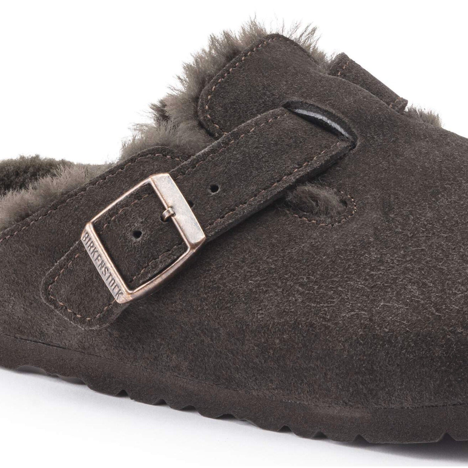 Birkenstock Boston Shearling Clogs EU 41 Womens 10 Mens 8 Mocha Brown Suede NWT