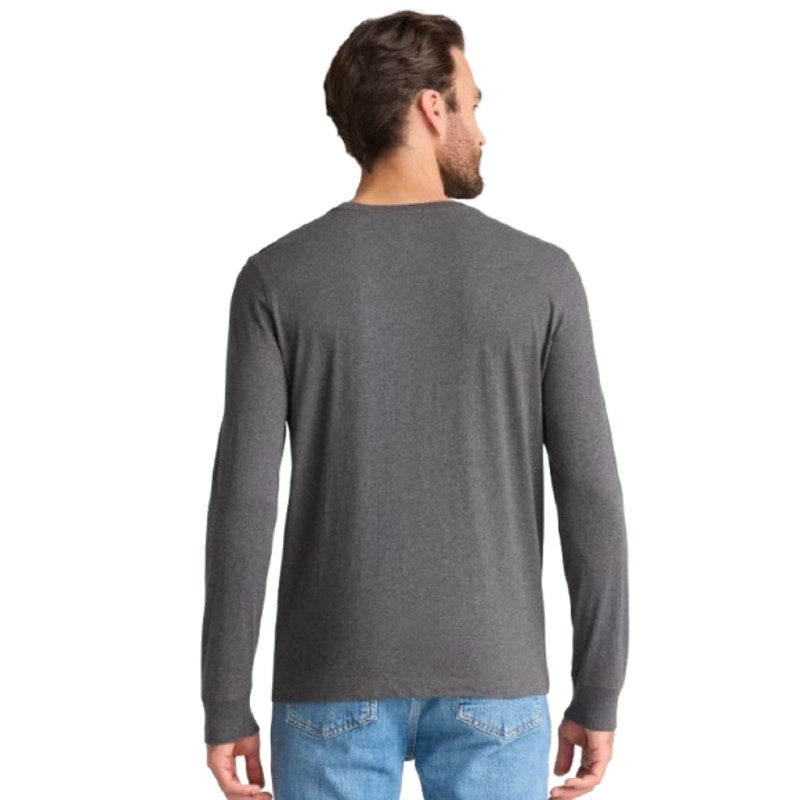 GEORGE Men's Cotton Long Sleeve Crew Neck Tee Large Charcoal Sky Heather NWT
