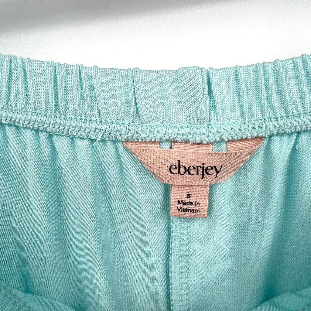 EBERJEY Giselle Relaxed Shorts PJ Set Small Canal Blue Tencel Modal NWT