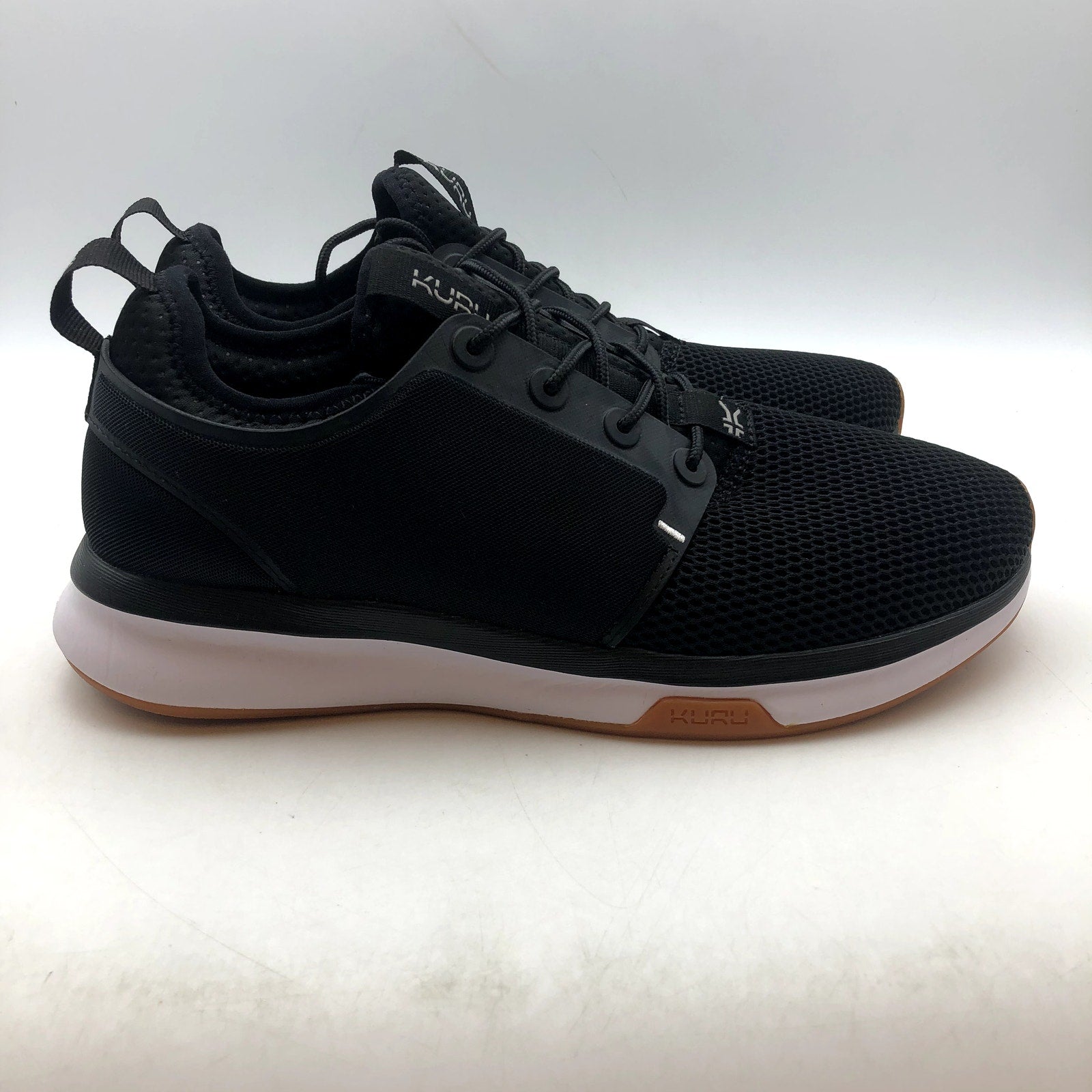 KURU Womens ATOM Athletic Sneaker Size 12 EU 44 Jet Black White Gum NIB