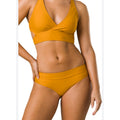 PRANA Womens Ramba Bikini Bottom XL Yellow Deep Solstice Banded Waist NWT