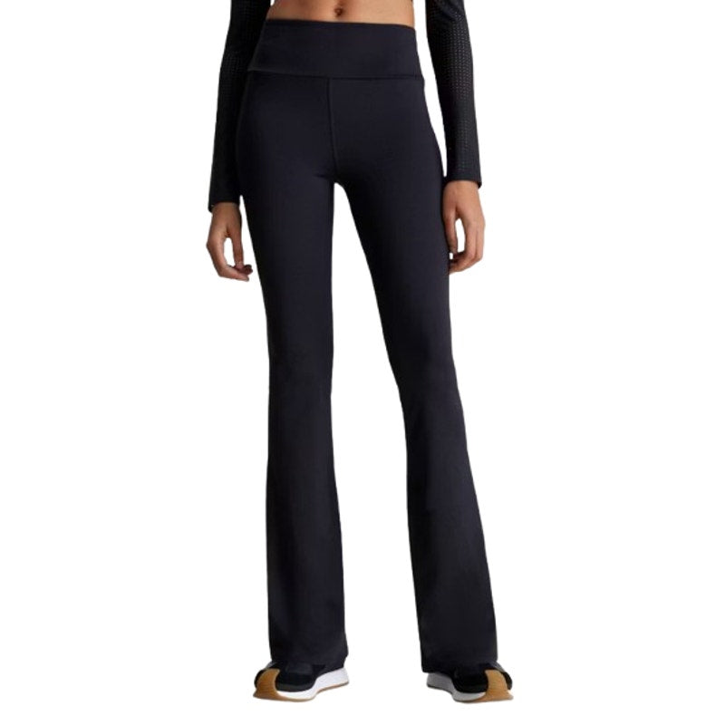 CALVIN KLEIN Women's Flared Gym Leggings Small Black Elastic Waist NWT