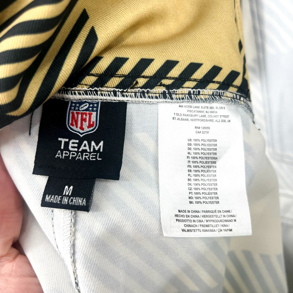 NFL TEAM APPAREL Mens New Orleans Saints Overalls Medium Black Gold LOGO NWT