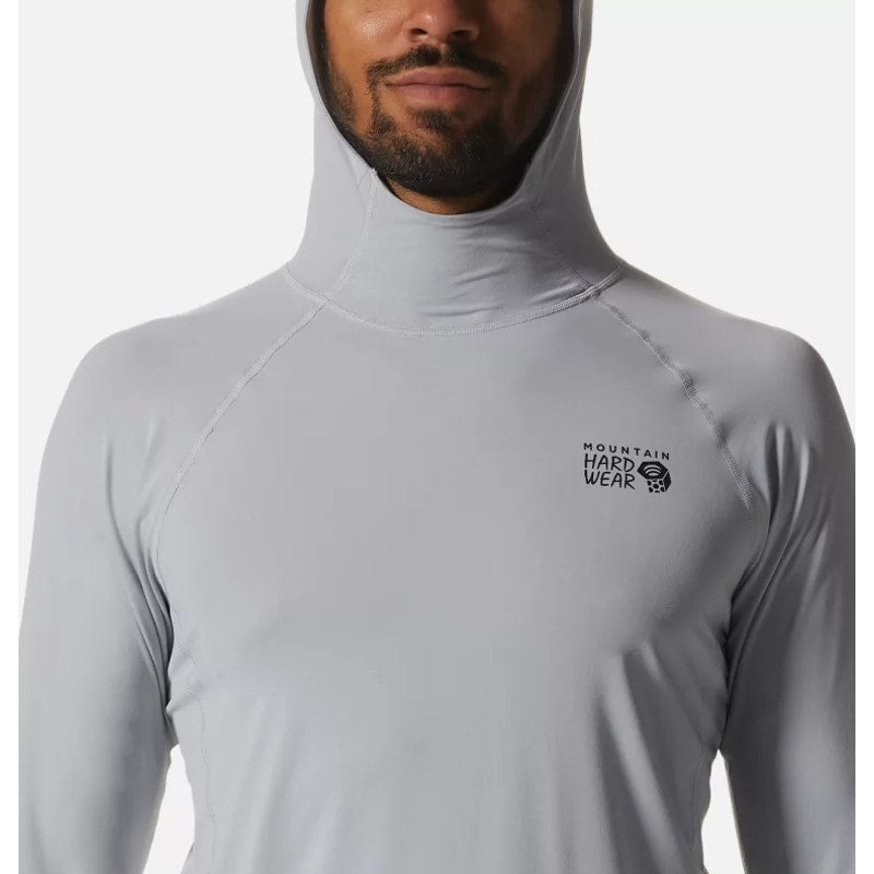 MOUNTAIN HARDWEAR Men's Crater Lake Hoody Medium Glacial Gray Long Sleeve UV NWT