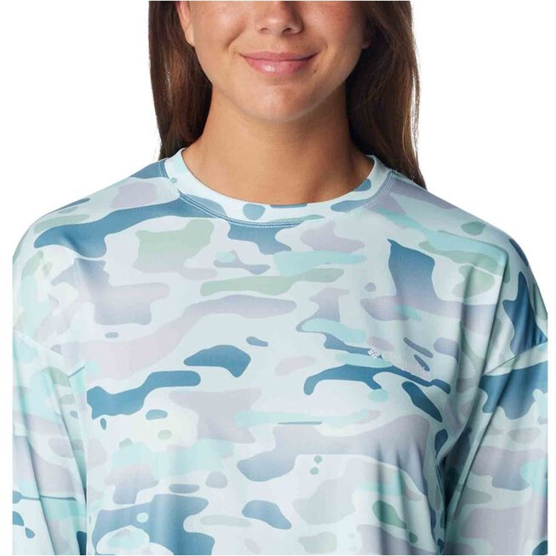 Columbia Women's Super PFG Tidal Light Shirt XS Blue Icy Morn Watershed NWT