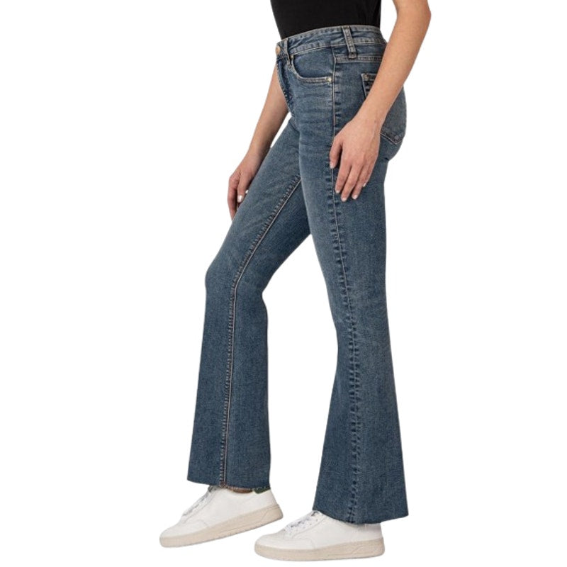 KUT FROM THE KLOTH Stella Fab Ab Flare Jeans Size 12 Blue Debonairly NWT