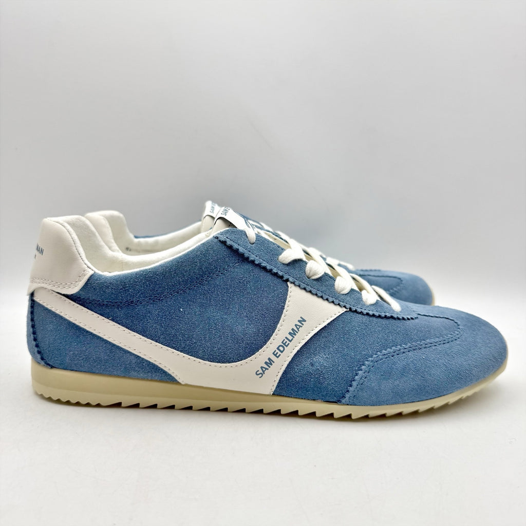 Sam Edelman Womens Isa Casual Sneaker US 11 Blue Suede Signature Collection NWOB