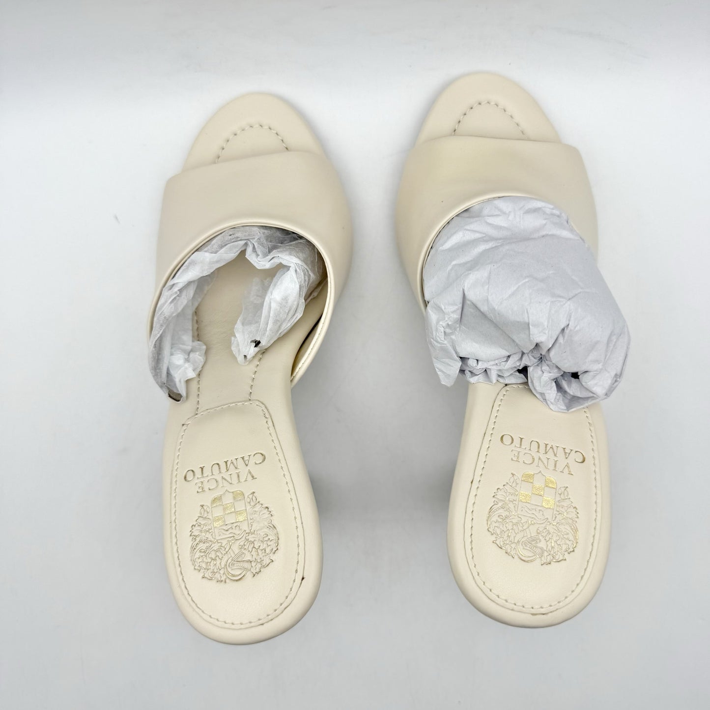 Vince Camuto Womens Paigely Mules US 5 M EU 35 Off White Leather Slip On NIB