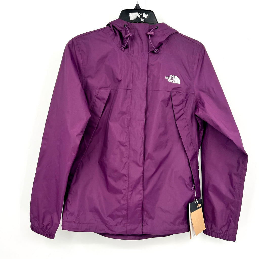 THE NORTH FACE Women's Antora Rain Hoodie Jacket XS Black Currant Purple NWT