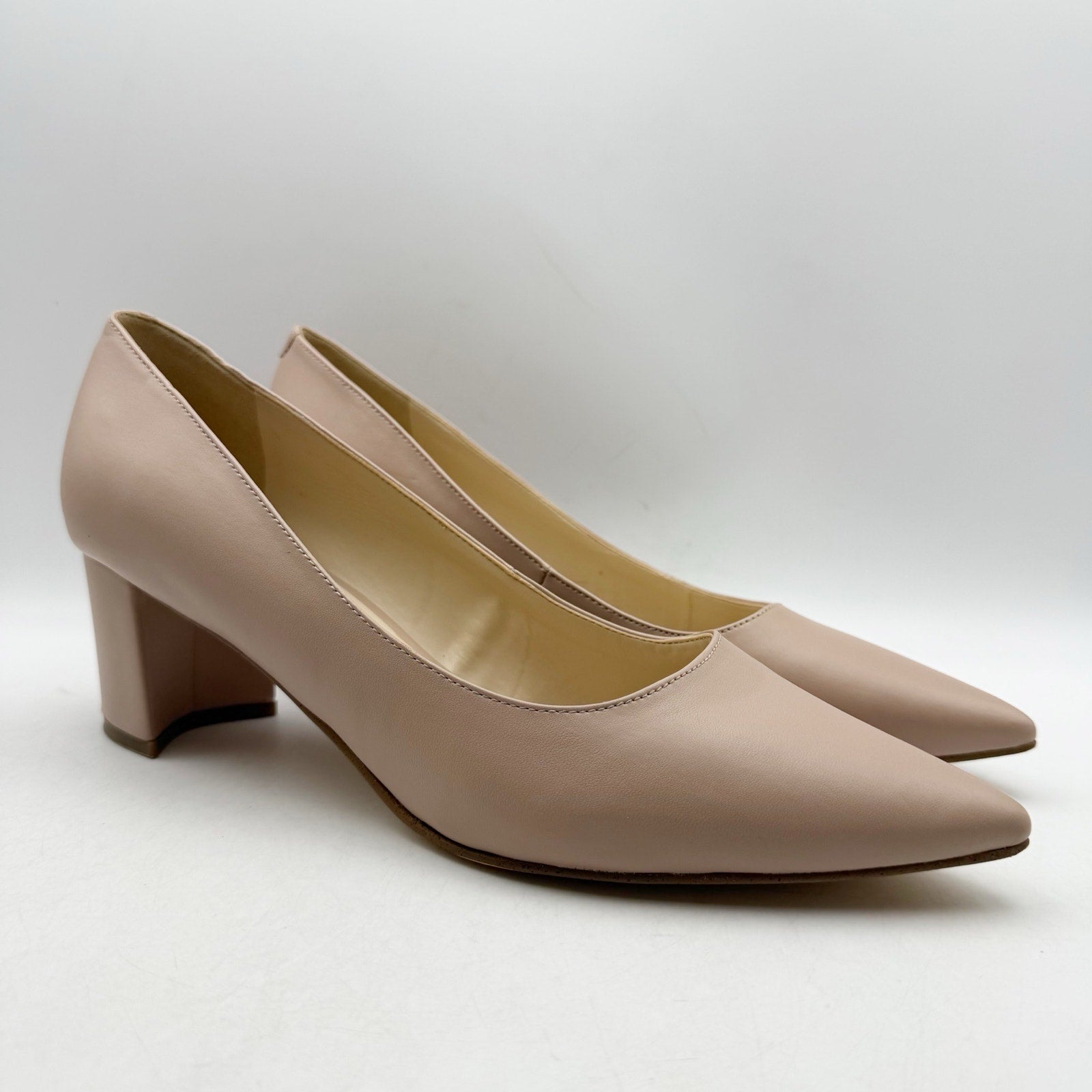Nine West Womens lSSA Pumps Size 11 M Beige Nude Leather NWOB