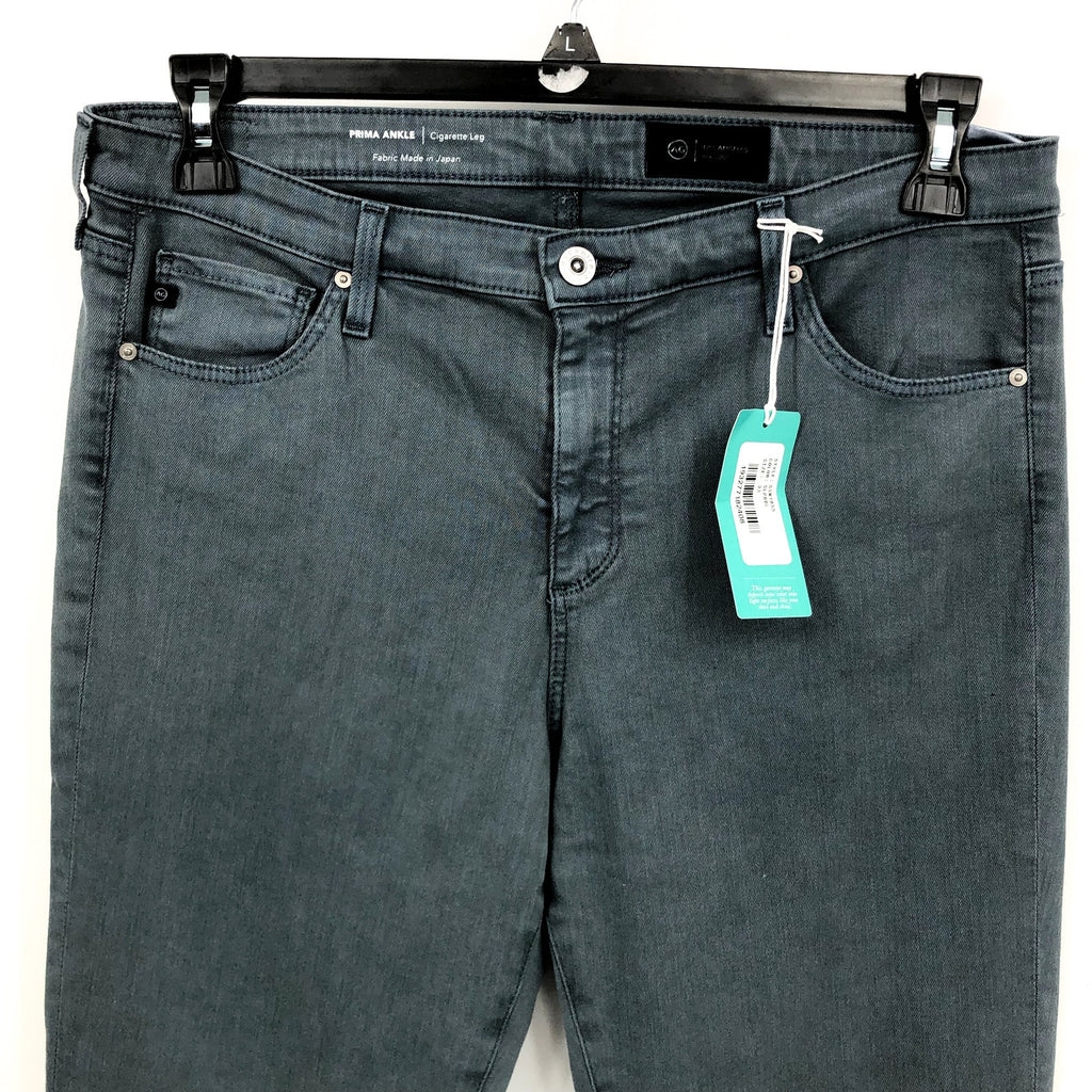 AG ADRIANO GOLDSCHMIED Prima Ankle Cigarette Jeans Size 33 US 16 BLUE GREY NWT