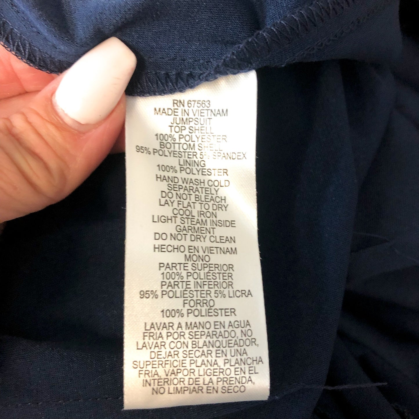 SLNY Women's Metallic Trim Cape Jumpsuit 18W Navy Blue Silver Asymmetrical NWT