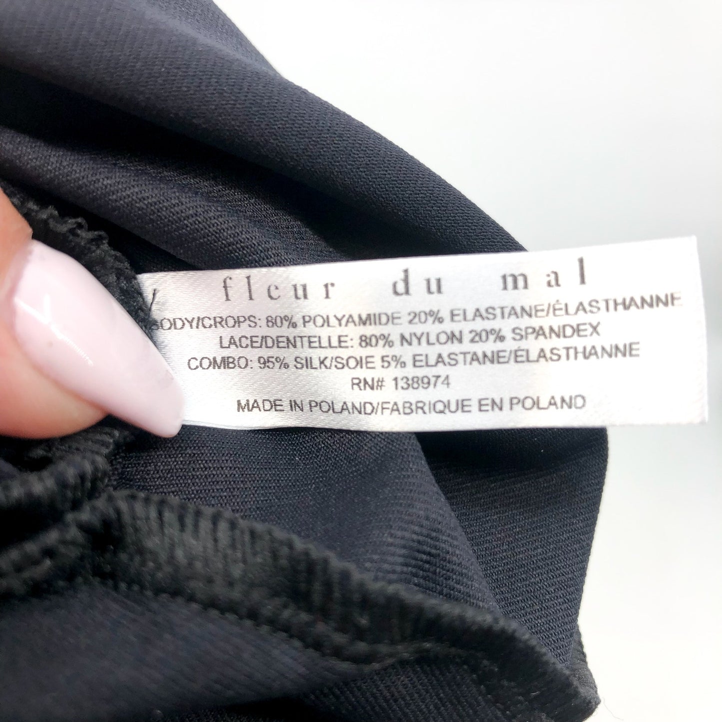 FLEUR DU MAL Women's Orchid Lace Slip Dress Large Black NWT