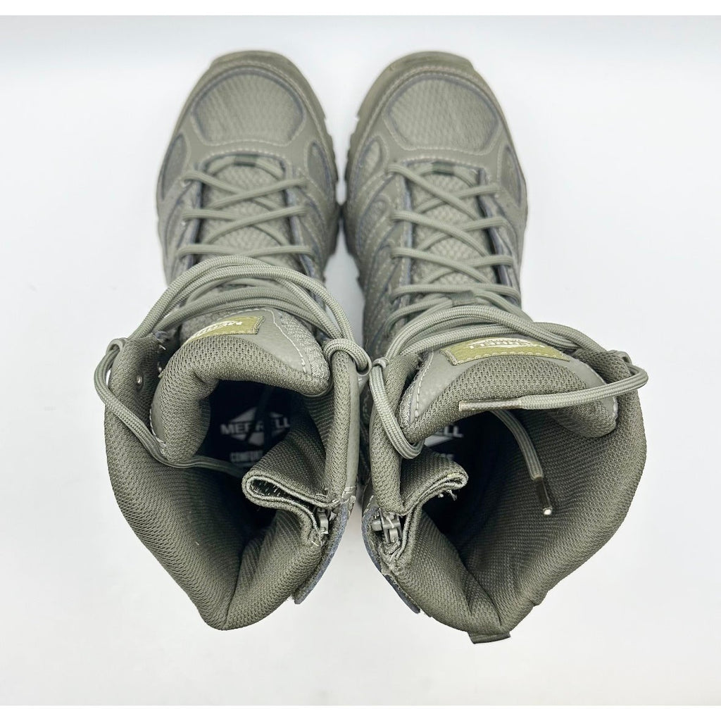 MERRELL Work Moab 3 8" Tactical Boots Mens 5 Womens 7 Green Leather NWOB