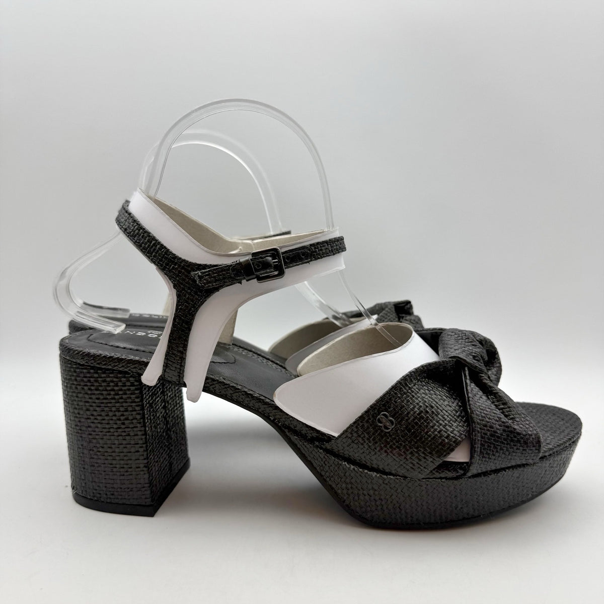 Bandolino Womens Prezley Heeled Sandals Size 10 M EU 40.5 Black Party NIB