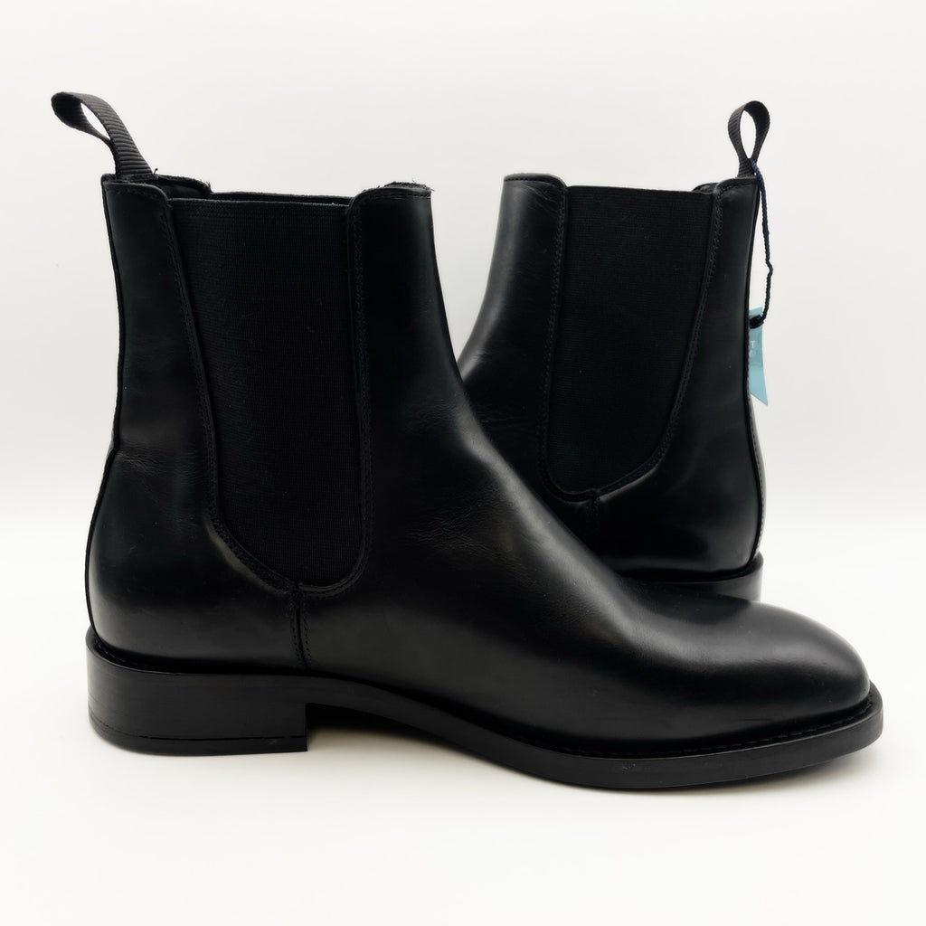 Gant Women's Fayy Chelsea Boots Size 7.5 EU 39 Black Leather Pull-On NWOB