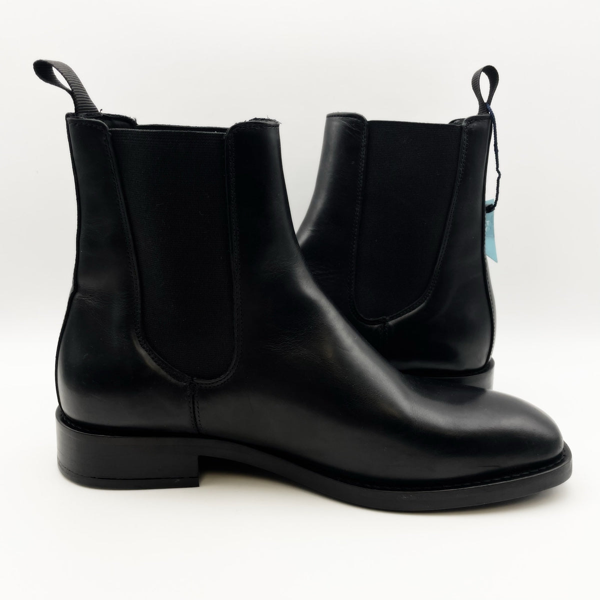 Gant Women's Fayy Chelsea Boots Size 7.5 EU 39 Black Leather Pull-On NWOB