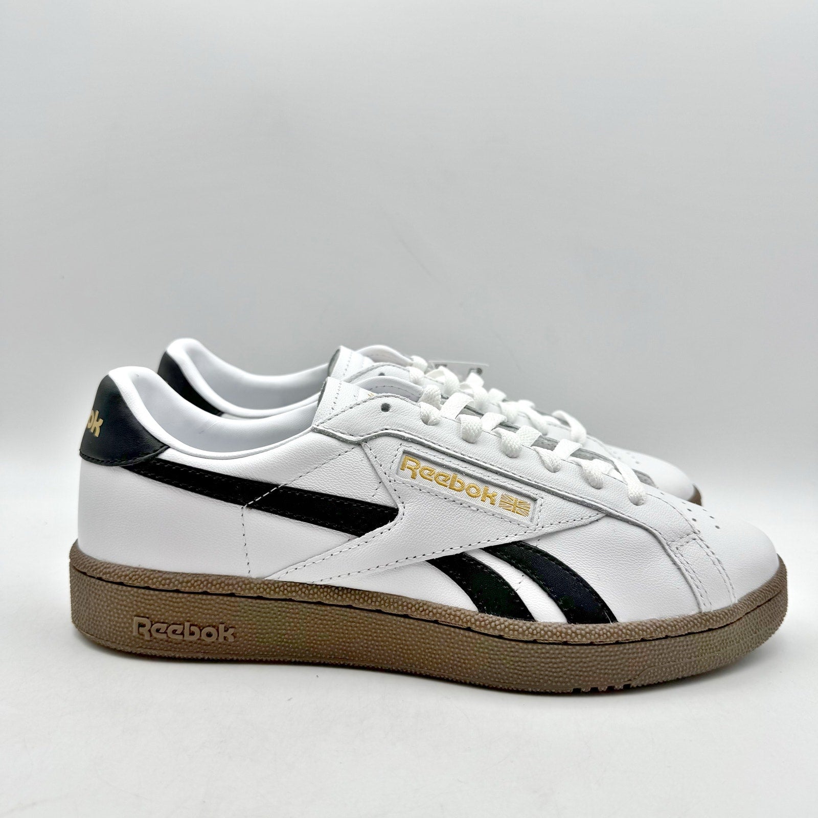 Reebok Mens Club C Grounds Casual Sneakers Size 9 EU 42 White Black NIB