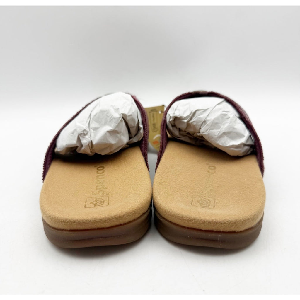 Spenco Women's Sutton Flip Classic Size 7 WIDE EU 37.5 Red Wine Sassafras NIB