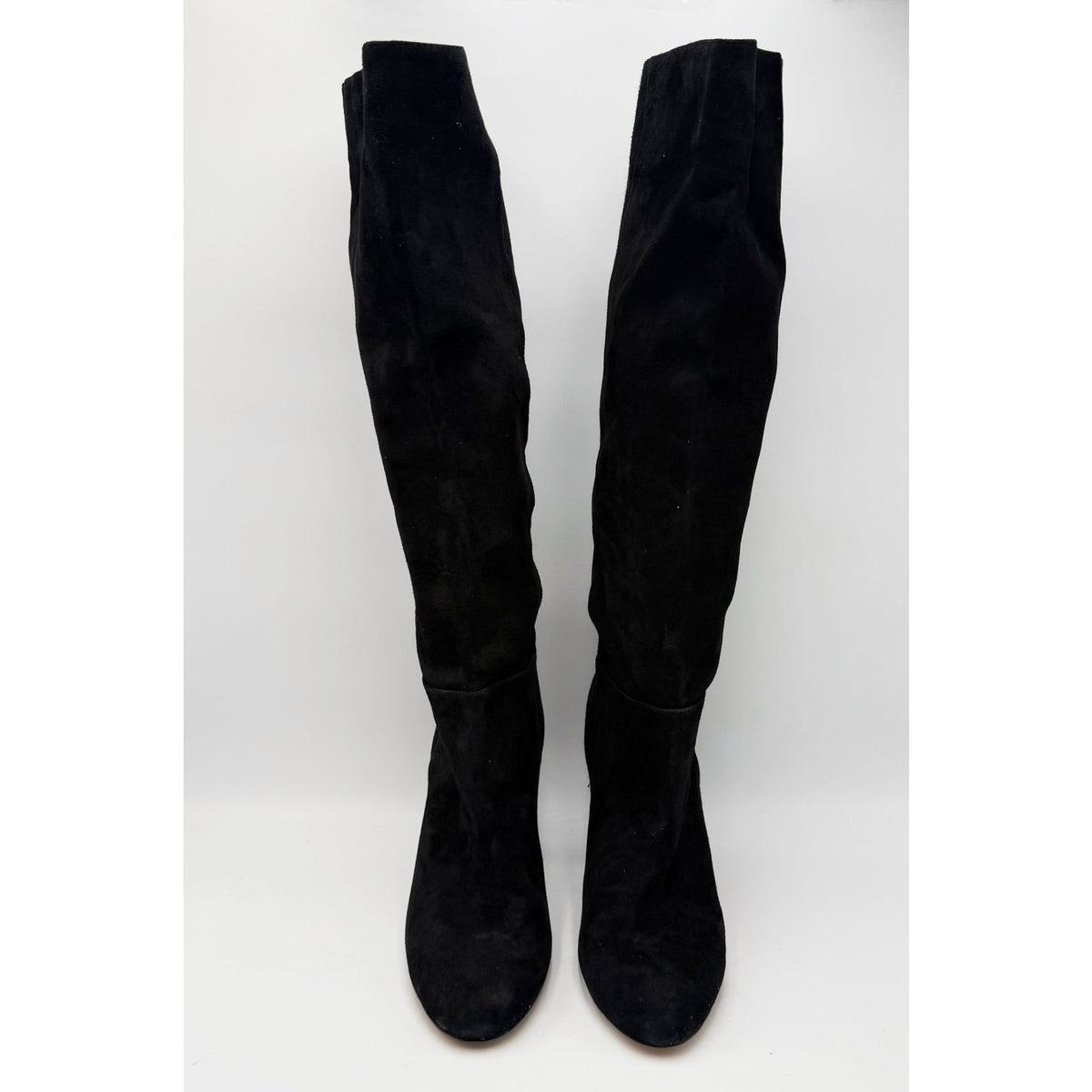 Sam Edelman Womens Caprice Heeled Knee High Boots Size 7.5 Black Suede NWOB