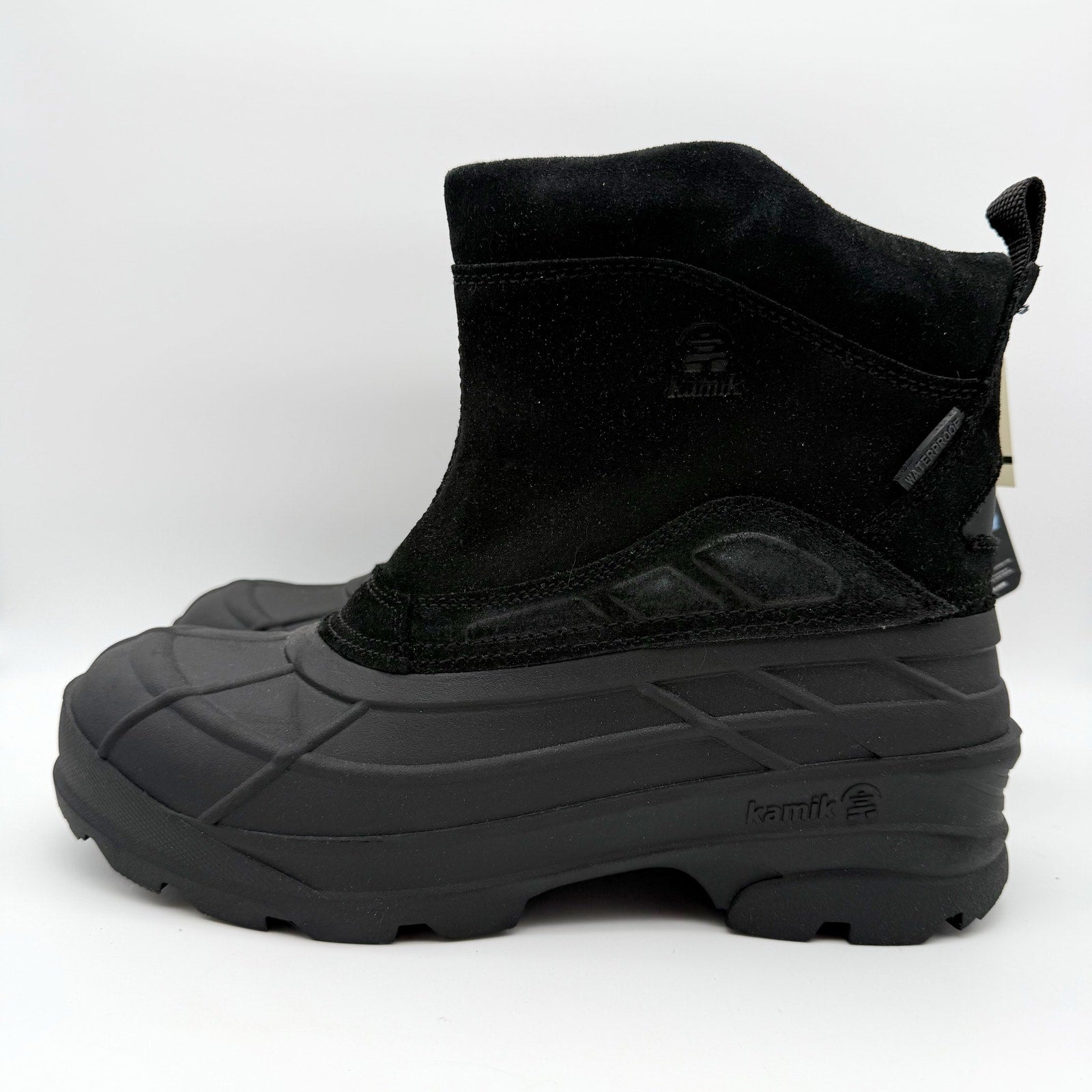Kamik Mens Champlain 3 Winter Boot US 12 EU 45 Black Suede Waterproof NIB
