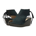 Fly London Womens Ypul799fly Wedge Sandal EU 42 US 11-11.5 Green Blue Suede NWOB