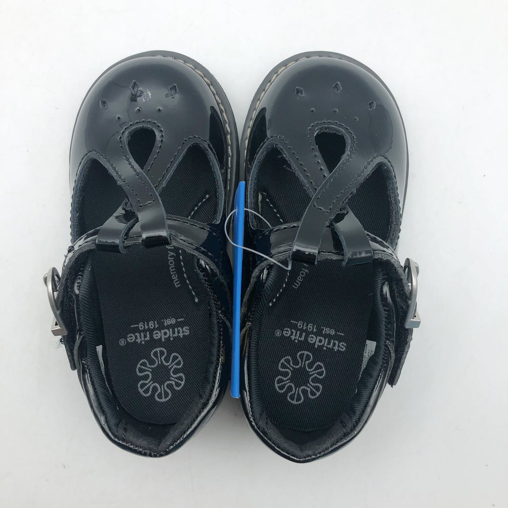 Stride Rite Girls SR Susie Mary Jane Flat Size 13 Toddler Shoes Black NIB