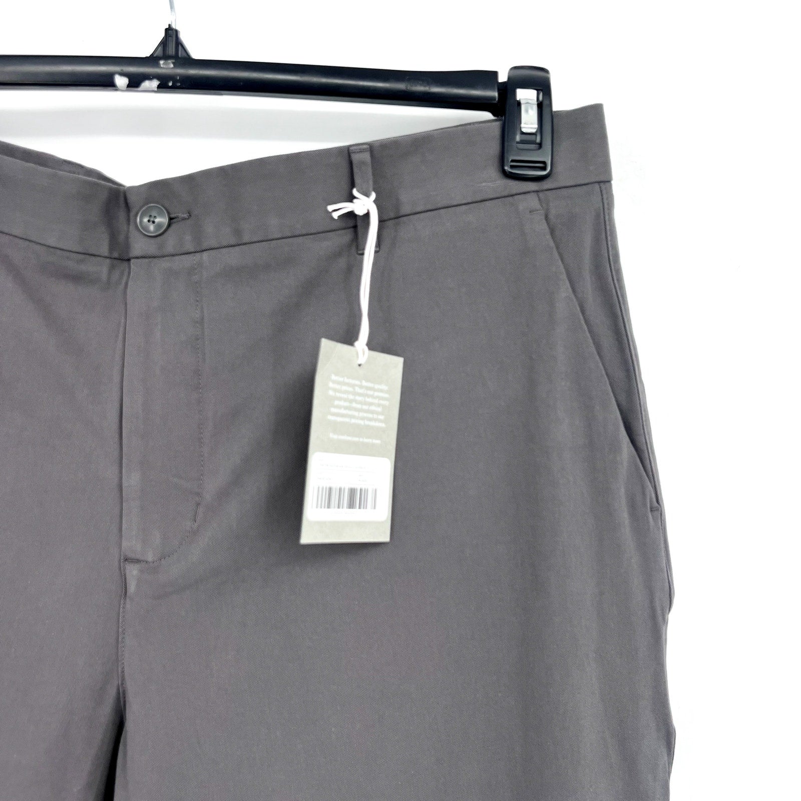 EVERLANE Uniform Mens Performance Chino Pants 40x32 Slate Grey Athletic Fit NWT
