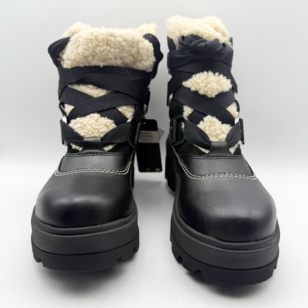 Sorel Womens Joan FRWD Cozy Boots US 6.5 EU 37.5 Black Leather Waterproof NIB