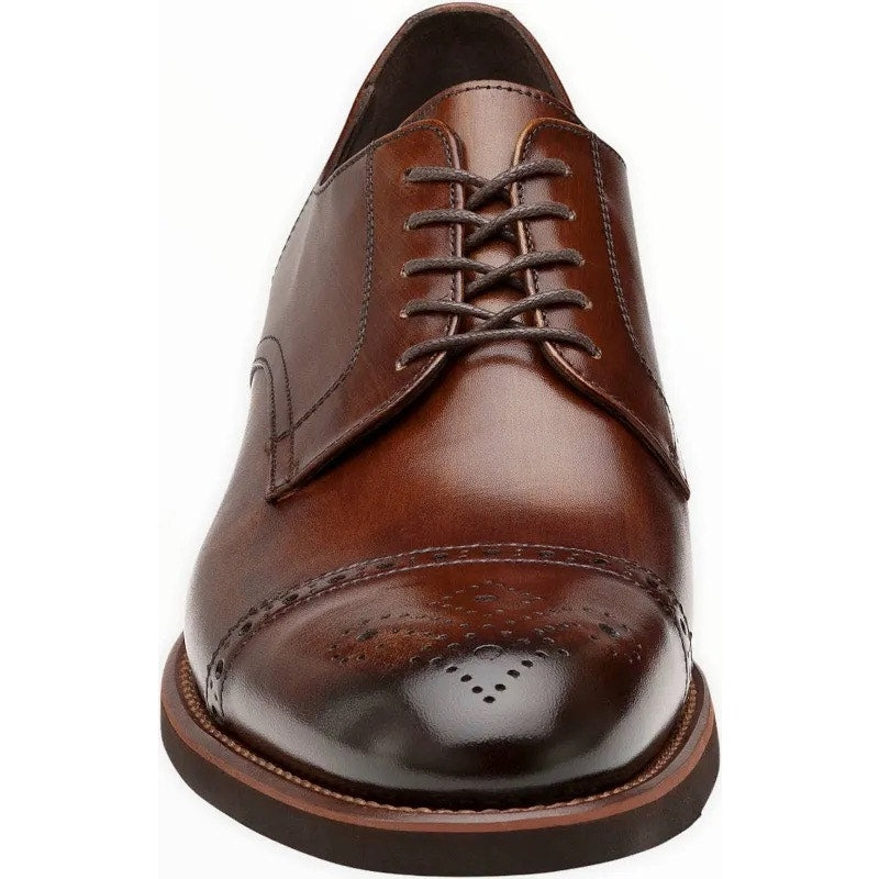 Johnston & Murphy Mens Ashford Cap Toe Dress Shoes US 9 M Brown Leather NIB