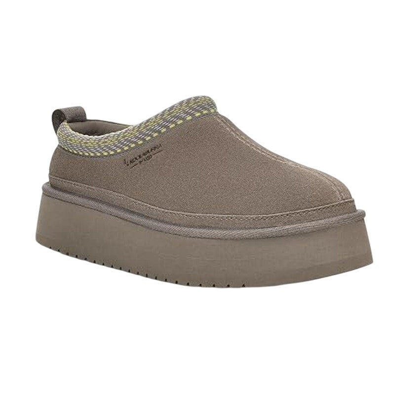 Koolaburra UGG Womens Burree Platform Slippers Size 6 Grey Cloud Suede NWOB